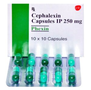 Cephalexin 250 mg (Phexin) Capsules